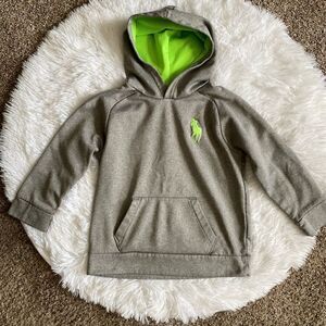 Polo Ralph Lauren Hoodie Sweatshirt Pullover Gray Neon Green Boys Size 5